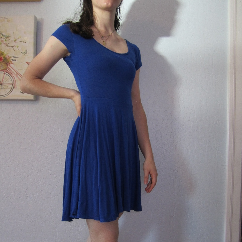 Blue Skater Dress